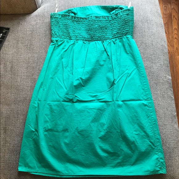4/$20 Gap green strapless dress size small - Picture 5 of 6